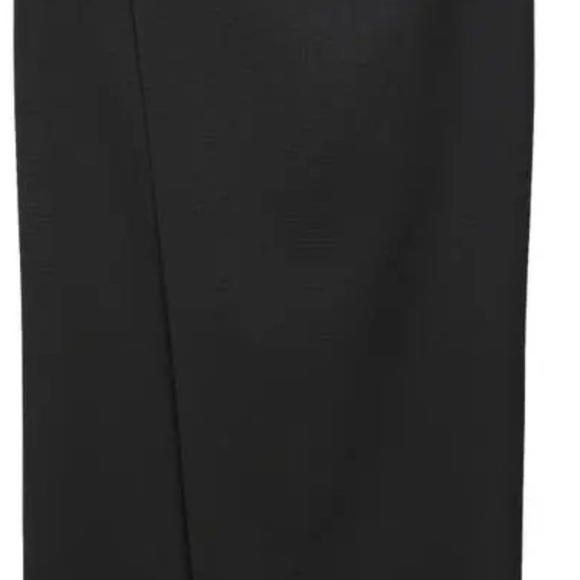 Mango Falda Martina Asymmetric topline Midi Skirt Size 2 Black - Picture 2 of 15